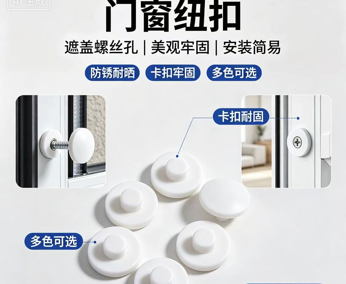 塑料门窗纽扣